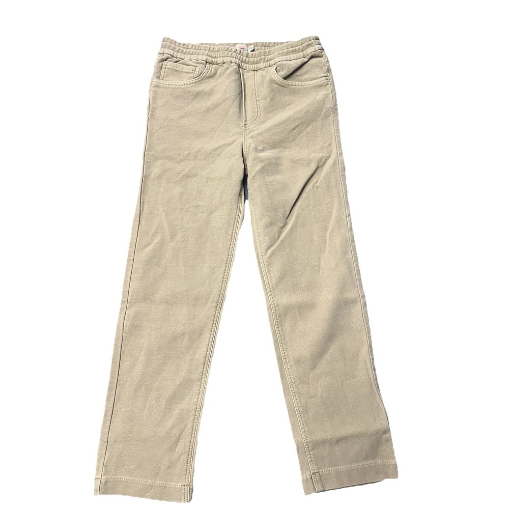 Faherty Stretch Terry Jeans Kids Size 8 Beige Tan 5 Pkt Design Cotton NWOT